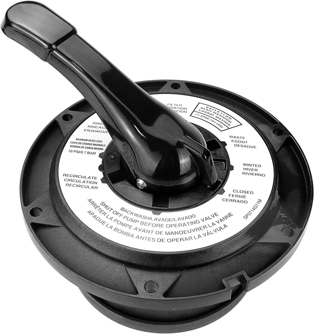 SPX0714BA Key Cover & Handle Assembly - Compatible with Hayward Multiport Valves, Pro Series Side and top Mount Sand Filter Models, Replaces SP0714T SP0714A SP0714G11 SPX714BS 601665 (Black)