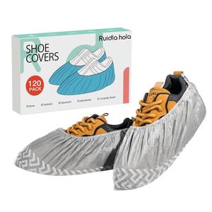 Shoe Covers Disposable 100 Pack, Non-Woven Booties for Shoes Covers,Durable Non Slip Shoe Protectors for Indoors, Breathable & Stretchable Fit for Most Sizes –Protector for Home, Real Estate, Work