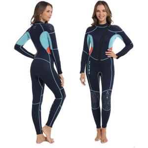 XUKER Wetsuit Men Women 3mm, Neoprene Wet Suits Front Zip Full Body Long Sleeve Diving Suit in Cold Water for Water Sports (XX-Large)