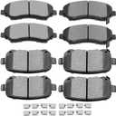Ceramic Brake Pads Kits,SCITOO 8pcs Brakes Pads Set fit for 08-12 for Chrysler Town & Country,08-12 for Dodge Grand Caravan,09-13 for Dodge Journey,12 for Ram C/V,09-12 for Volkswagen for Routan