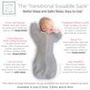 SwaddleDesigns Transitional Swaddle Sack, Arms Up Half-Length Sleeves & Mitten Cuffs, Swaddle for Newborn Transition to Baby Sleep Sack Wearable Blanket, Medium, 3-6 Month, 14-21 lb, Heathered Gray