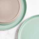 famiware Milkyway Dinner Plates, 10.24 inch Plates for 6, Stoneware Dessert Plates Dish Set for Kitchen, Reactive Glaze Plate Set, Microwave and Dishwasher Safe, Light Green