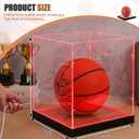 Novabright LED Light Basketball Display Case Clear Acrylic Basketball Box Basketballs Case Display Stand Holder for Autographed Sport Memorabilia, Dust Proof, UV Protection