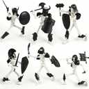 6 Pack T13 Action Figure Set, Skeleton Action Figure Mini Skeletons for Halloween Decorations Dummy 13, Titan 13, Skeleton Toy Multi-Jointed Movable 3D Printed Toys, DIY Assembly Required