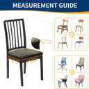 Waterproof Dining Chair Seat Covers Set of 8, Stretch Removable Dining Room Seat Covers for Dining Chairs, Kitchen, Hotel, Party