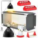 Brooder Box for Chicks Pop-Up Baby Chicken Cage Perch Up to 17 Baby Chicks, Ducks and Quails Chick Starter Kit with Storage Bag, Top Cover, Fixed Pegs, Waterproof Mat