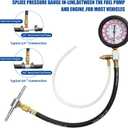 TU-114 Auto Fuel Pressure Gauge Tester Kit Gasoline Pressure MetersAutomobile Instrument Testing Tool(Blue)