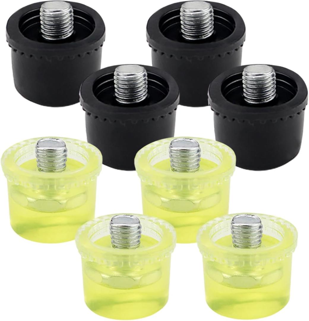 8 Pcs Rubber Hammer Replacement, Rubber Striking Head, Mallet Head Tips Set for Rubber Hammer (40mm)