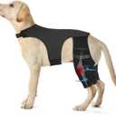 Dog Knee Brace for Torn ACL Hind Leg, Adjustable Dog Leg Braces for Back Leg with 4 Metal Stabilizers Helps with Torn CCL, Luxating Patella, Ligament Injuries, Hip Dysplasia, L