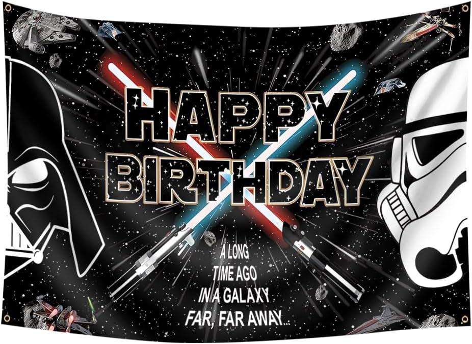 60 x40inch Star Galaxy Backdrop Tapestry for Birthday Party Decorations Universe Wars Background Galaxy Party Decorations Star Banner Birthday Party Supplies for Kids