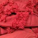 Bedsure Tufted Boho Comforter Set California King - Dark Red Boho Bed Set, GentleSoft 3 Pieces Farmhouse Shabby Chic Embroidery Bedding, Gifts for Woman, Soft Jacquard Comforter for All Seasons