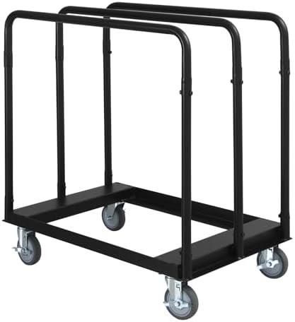 Drywall Cart Steel Panel Truck, 1500 Lbs Capacity, Heavy Duty Flatbed Dollies Carts with Wheels, Table Cart, Utility Tool Cart for Handling Wall Panel, Folding Table, Lumber, Mattress