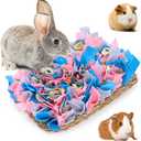 VCZONE 16" x 8" Rabbit Seagrass Snuffle Mat , Pure Hand-woven Felt Cloth Pet Foraging Mat, Enrichment Toy Bed Activity Mat for Rabbits, Bunny, Guinea Pigs, Ferrets, Chinchillas, Small Animals (16*8in)