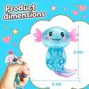 Axolotls Squishies Fidget Stress Ball,Cute Squishies Axolotls Toy,Easter Basket Stuffers, Stress Ball Squeeze Toys for Stress Relief(Blue)