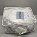 Serta Goose Feather Down Fiber Cotton Comforter Queen Size - 100% Cotton Duvet Insert - Hotel Luxury Hypoallergenic Bedding Comforter Light Warmth 90 x 90 Inch White