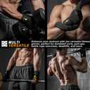 TAVIEW Workout Gloves,Weight Lifting Gloves & Wrist Wraps Built in One, Support for Gym Training, Full Palm Protection for Fitness, Weightlifting, Exercise, Hanging, Pull ups (yellow)