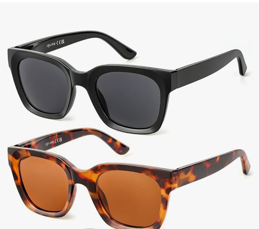 Pack Full Lens Reading Sunglasses for Women - Oversized Sun Readers with UV400 Protection, Spring Hinge Eyeglasses