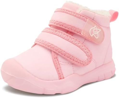 LeIsfIt Toddler Boots Girls Boys Warm Winter Boots Cozy Plush Lining Winter Shoes Indoor Outdoor Faux Fur Booties. Size 27