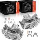 A-Premium Front Disc Brake Caliper Assembly with Bracket Compatible with Select Chrysler, Dodge and Jeep Models - 200 2011-2014, Sebring 2007-2010, Avenger 08-14, Caliber, Compass, Patriot, 2-PC Set