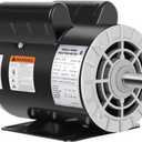 5 HP Air Compressor Motor, 3450 RPM Electric Motor, 230V Single Phase Motor, 56HZ Frame 7/8"Keyed Shaft 60 Hz, Commercial-Duty CCW Rotation, 2.25" Shaft Length for Air Compressors