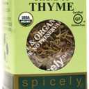 Pack of 6 Spicely Organic Thyme 0.10 Ounce ecoBox Certified Gluten Free, Best By 12/28/2025