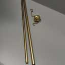 H.VERSAILTEX Window Curtain Rods for Windows 28 to 48 Inches Adjustable Decorative 3/4 Inch Diameter Single Window Curtain Rod Set with Classic Finials, Champagne Gold