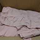 Andency Blush Pink Ruffle Comforter King, 3 Pieces All Season Farmhouse Shabby Chic Comforter, Vintage Rustic Soft Microfiber Down Alternative Bedding Comforter Set