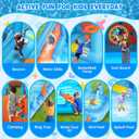 Inflatable Bounce House Water Slide for Kids, 138 x 121 x 82 Inch Bouncy Castle with Deep Pool, Rings, Climbing Wall, Splash Pool, Target Balls, Basketball Hoop, Blower Included