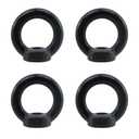 Antrader 4pcs 304 Stainless Steel Ring Shape M12 Lifting Eye Threaded Nut