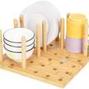 E-ROOM TREND Peg Board Drawer Organizer for Kitchen | Kitchen Drawer Organizers for Dishes Plates Bowls Condiment Spice | Pegboard Organizer for Cabinet RV Storage, 2 Boards&12 Pegs (DD212)
