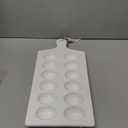 Mud Pie - 40700083 Mud Pie Deviled Egg Tray, 15.25" x 7", White, Brown, Black
