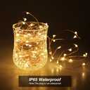 Fairy Lights Plug in,33Ft 100 LEDs Copper Lights Warm White,Christmas Lights Indoor Outdoor,Led Fairy String Lights for Bedroom Party Wedding Patio Christmas Tree Decoration