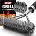 GRILLART Grill Brush [Wire + Helix] Combined BBQ Brush - Safe & Efficient Grill Cleaning Brush - 18" Grill Cleaner Brush Scrubber for Gas/Porcelain/Charbroil Grates  BBQ Accessories Gifts for Men/Dad