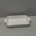 MALACASA Casserole Dishes for Oven, Porcelain Baking Dishes, Ceramic Bakeware Sets of 4, Rectangular Lasagna Pans Deep with Handles for Baking Cake Kitchen, White (9.4"/11.1"/12.2"/14.7"), Series