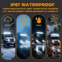 LED Light Bar Kits 22 Inch 420W 12V LED Light Bar, 2Pcs 4 Inch 60W LED Light Pod Driving Boat Led Off Road Lights with Wiring Harness for Truck ATV UTV Car Boat Tractor Snowplow Mower