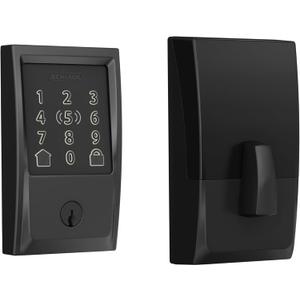 Schlage Encode Plus Smart Wi-Fi Lock for Front Door, Keyless Entry Deadbolt, Unlock with Apple Watch, Built-in WiFi and App Control, Easy Install, Alexa & Apple HomeKit Compatible, Matte Black