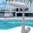 Pool Fountain Waterfall for Above Ground/Inground Pools, Auto-Swing Wide Spray Sprinkler Fountain, Adjustable Height 16-23", Swimming Pool Accessories for Relaxation & Water Cooling, Pool/Spa Decor