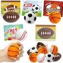 28 Pack Valentine's Day Gifts for Kids With Sports Stress Balls,28 Valentine's Cards for Classroom Exchange Gift Prizes Party Favor