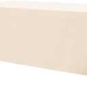 Surmente Ivory Tablecloth 90 x 132-inch Rectangular Polyester Table Cloth for Weddings, Banquets, or Restaurants