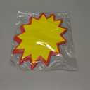 STOBOK 30 Sheets Explosive Price Tag Stickers 9.64X7.08In Fluorescent Yellow Star Burst Writable Self-Adhesive Labels for Retail Store Sale and Event Promotion
