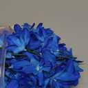 Hanaive 42 Pcs Blue Orchids Artificial Flower Vase Fillers for Floating Candles Wedding Table Centerpiece Blue Orchid and Unscented Floating Candles for Wedding Table Christmas Party Home Decoration