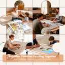 ALL4JIG 1500 Pieces Lightweight Rotating Plastic Puzzle Board with 6 Sliding Drawers and Protective Cover, 360° Lazy Susan Design, 25.98"×34.25” Portable Spinning Puzzle Table for Adults, Ideal Gift