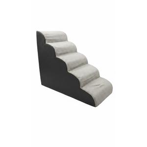 Dog Stairs for Bed 28.7”H, 5Step Dog Ramp, NonSlip Sturdy Pet Steps for Small Dogs & Cats to get on High Bed or Couches, Grey