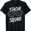 Stache Squad Mustache Group Costume T-Shirt, Size L