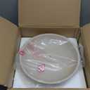 LIN CHUAN Modern Resin Pedestal Bowl  Large Fruit Bowl for Kitchen Counter, Catch All Bowl for Entryway Table, Stylish Key Bowl & Dining Centerpiece, Brown