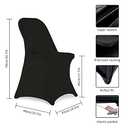HAINARverS Stretch Spandex Folding Chair Covers 50PCS, Universal Fitted Chair Cover Protector for Wedding, Party, Banquet, Holidays, Celebration, Decor(Black, 50 PCS)