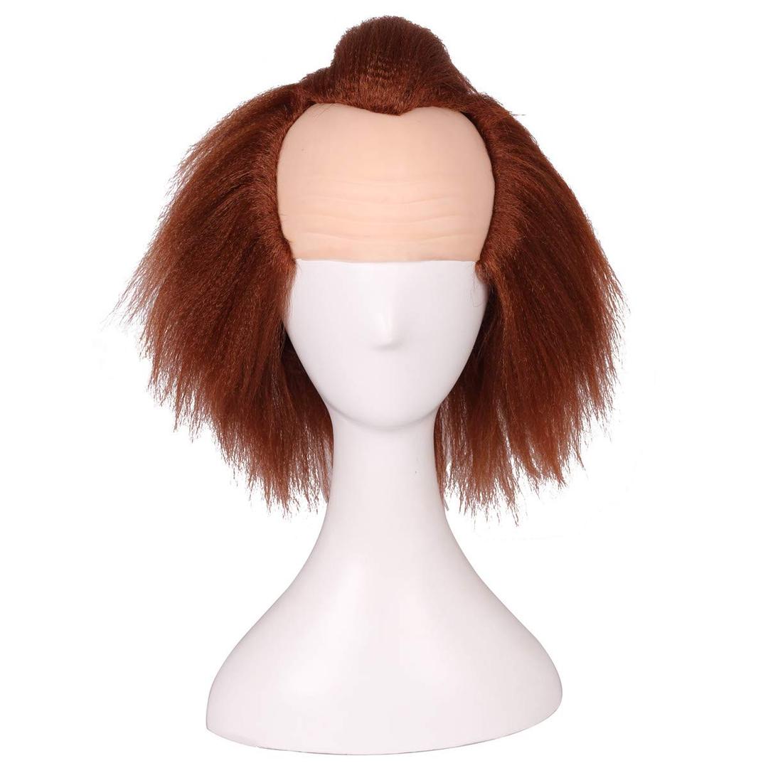 ColorGround Prestyled Brown Bald Wig for Halloween and Cosplay