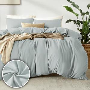 Dreamhood Duvet Cover King Size 104x90 and 2 Pillow Cases Soft Comfy Duvet Cover Set 3 Pieces with Button Closure Breathable Durable Bedding for All Seasons Moonlight Grey