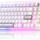 K98Pro Gaming Keyboard, Wireless Creamy Computer Keyboards(White)