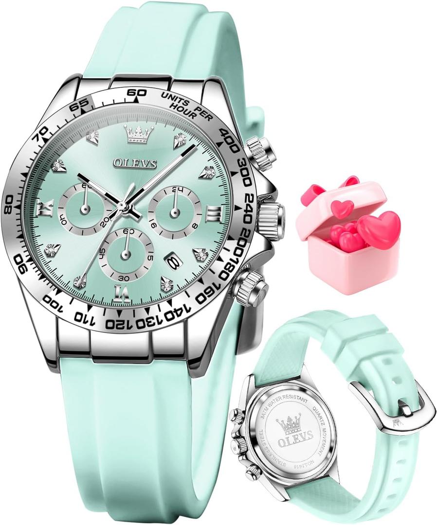OLEVS Women Watch Fashion Rose Gold Diamond Analog Quartz Female Watches for Women Luxury Dress Ladies Stainless Steel Waterproof Date Wristwatches